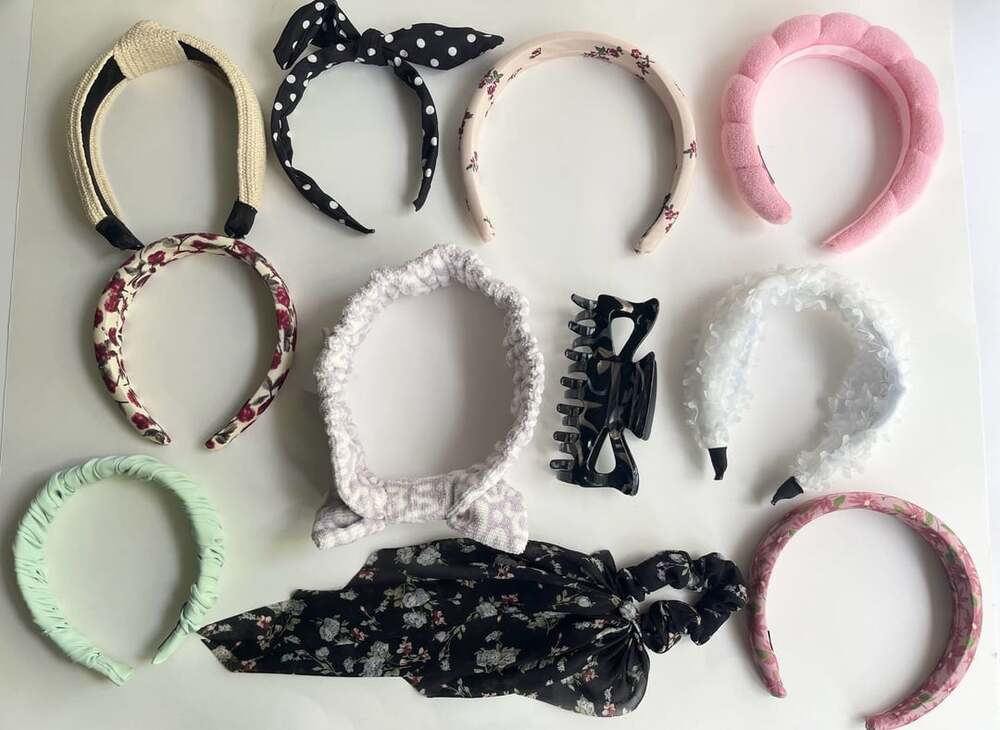 Conair Hair Accessory Lot Headbands Hair Claw Scrunchie Set